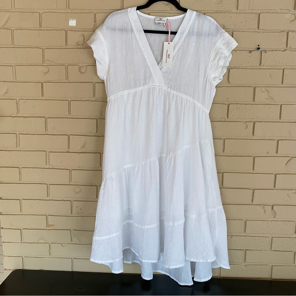 Vineyard Vines White Midi Dress